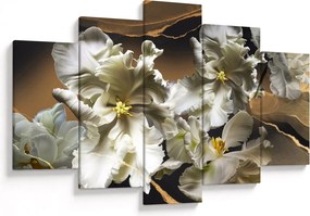 Kép - Orchidea virágok márvány háttérrel (150x105 cm)