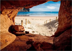 Fotótapéta flizelina Tengerpart Nyugalom Barlang Panoráma Kék 200x140 +ragasztó