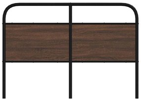barna tölgy színű acél és szerelt fa fejtámla 140 cm