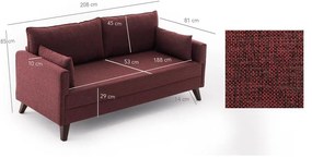 3 személyes kanapéágy Bella Sofa  - Bordó