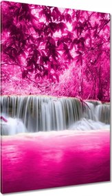 Vászonkép 80x120 Rózsaszín vízesés Tájkép