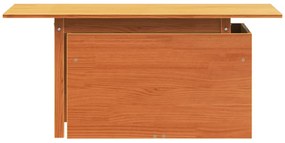 viaszbarna tömör fenyőfa kerti asztal 100 x 50 x 75 cm