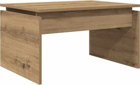 vidaXL kézműves tölgy színű szerelt fa dohányzóasztal 68 x 50 x 38 cm