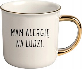 Bögre Fehér Arany Rant Ajándék Vicces Nőnap Allergiás Vagyok