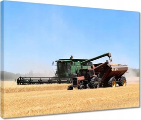 Vászonkép 40x30 Kombájn az aratás idején