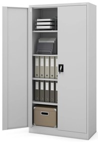 Fém iratszekrény JAN, 900 x 1850 x 400 mm, szürke