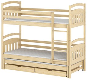 Emeletes gyerekágy 90 cm Annita (fenyő). 615010