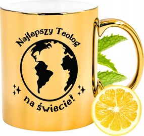 Prémium Arany Csillogó Bögre Teológusnak Ajándék Nyomtatott Fotó