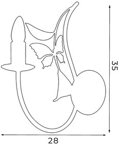 Fali lámpa SUMMER 1xE14/60W/230V