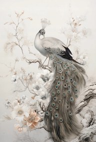 Poszter 68x101cm Páva Grácia