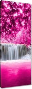 Vászonkép 40x100 Rózsaszín vízesés Tájkép