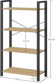 Taylor Artisan 4 polc 120x66 cm szekrény
