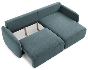 Türkiz kinyitható-tárolóhelyes sarokkanapé (jobb oldali) Kalena – Makamii