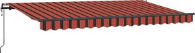 vidaXL Behúzható napellenző Narancssárga 400 x 200 cm szövet