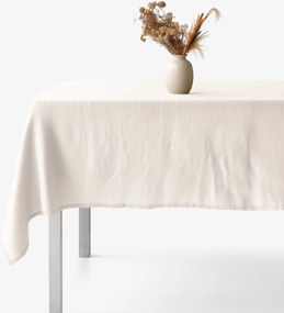 Goldea lenvászon keveréket tartalmazó szögletes terítő - elefántcsont 100 x 100 cm