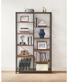 NAVARO könyvespolc barna/fekete