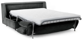 Sötétszürke kordbársony kinyitható kanapé 184 cm Isadora – Bobochic Paris