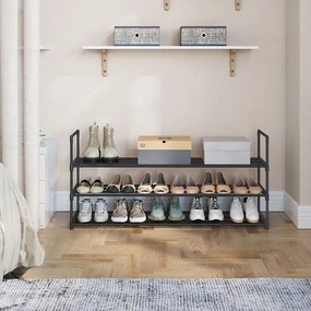 3 szintes fém cipőtartó, 116 x 30 x 55 cm