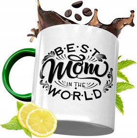 Zöld Bögre Anyukáknak Születésnapi Ajándék fényképes nyomtatással