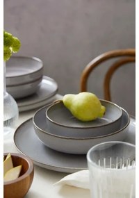 18 darabos szürke porcelán étkészlet