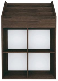 füstös tölgy színű szerelt fa gyerek újságtartó 71x30x114 cm