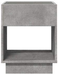 betonszürke végtelen hatású LED-es dohányzóasztal 40x40x50 cm