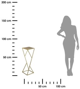 LOFT virágtartó állvány 70x23,5 cm arany színben