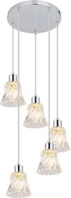 Rabalux beltéri függeszték e14 5x40w króm hestia
