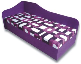Egyszemélyes ágy (dívány) 80 cm Lady 87 (Lila 49 + Gusto 10) (B). 793109