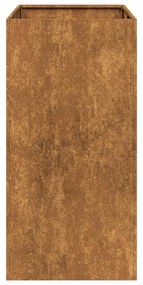 ültető rozsdás 40x80x80 cm időjárásálló acélból