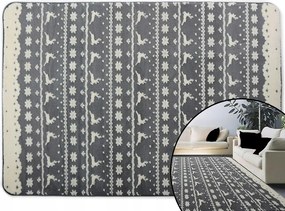 3D Szőnyeg Plüss Puha 140x200 Bergen Grey Szürke Norvég