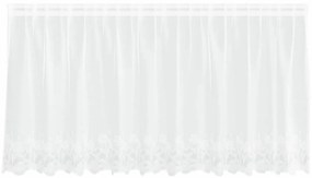 Függönyök függönyökkel Virágos Fehér 300 x 100 cm Poliészter