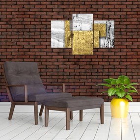 Kép - Arany négyzetek N⁰1 (90x60 cm)