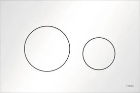 Tece Gomb Fehér Loop 9240920 fényes lapos New