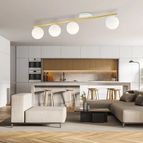 Emibig modern mennyezeti lámpa monza fehér arany emi1253/4