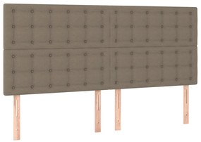 tópszínű szövet ágykeret fejtámlával 180 x 200 cm