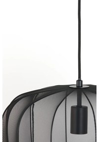 Fekete függőlámpa textil búrával ø 40 cm Plumeria – Light &amp; Living