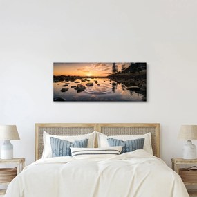 Kép - naplemente a tó mellett (120x50 cm)