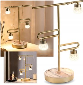 Exkluzív ékszertartó állvány éjjeli lámpával Led lámpa rendszerező akasztó