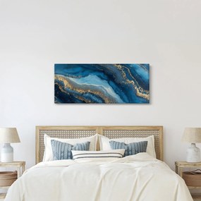 Kép - Kék márvány absztrakció (120x50 cm)