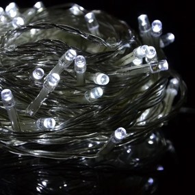 Karácsonyi LED-lánc készlet időzítővel 100 LED hideg fehér