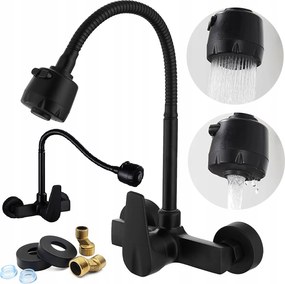 Konyhai Fali Csaptelep Fekete Matt Konyhai Csaptelep Fali Flex Szett