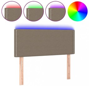 tópszínű szövet LED-es fejtámla 90x5x78/88 cm