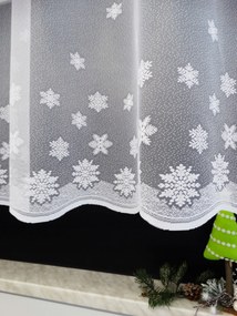 Mg Függöny 36310 hópehely Fehér 250x130cm készre varrt Bt M