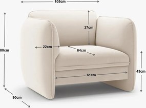 Zöld bársony fotel Georgia – Micadoni