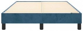 sötétkék bársony rugós ágykeret 120 x 200 cm