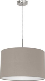 EGLO 31572 PASTERI Ernyős Függesztett Lámpa Nikkel, Taupe E27 IP20