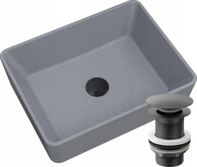 Mosdókagyló Gránit Asztali Szürke Parafa Fekete