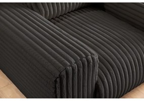 Sötétszürke kordbársony fotel Justin – Ropez