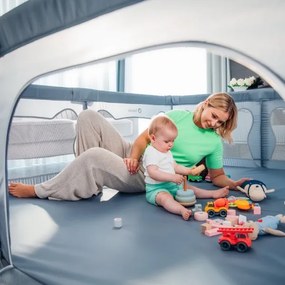 Lionelo - Járóka WILLOW XL szürke